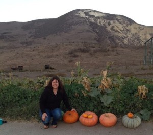 Me and some pumpkins we picked at our friends farm.