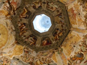 The dome inside St. Croce Basilica