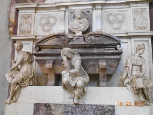 Micheal Angelo's Tomb. This tomb is at St. Croce Basilica in Florence, Italy.