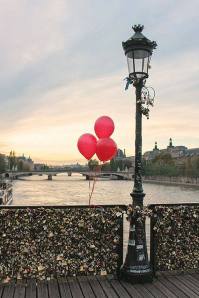 "Love Lock Bridge" Paris, France. This is a romantic place. Even if you are not here on Valentine's Day, any time is a good time.