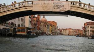 The Grand Canal. The water bus to the left. This is a great frugal way to get around the canals.