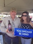 Imagine winemaker Ross  and Kristen. Imagine wine is the first to have a naked lady on a wine bottle. The chardonnay was mighty tasty too! How cute is Kristen with her "You should be here" sign. They are my kind of people.