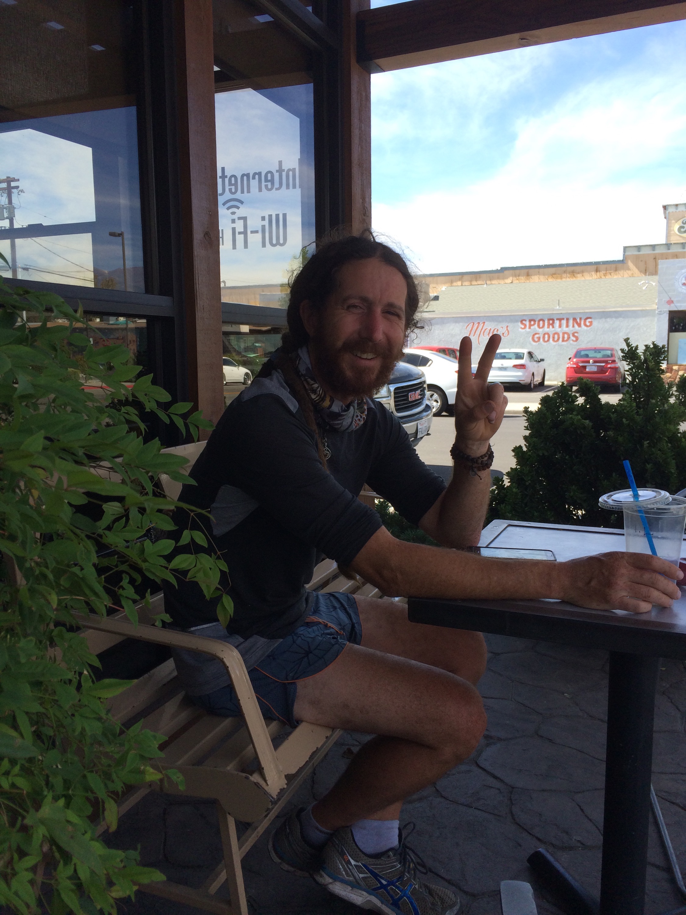 One Step is his trail name.